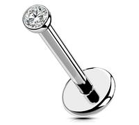 OUFER Body Piercing Threadless Labret Piercing Gioiello 18G 5/6/8/10/12mm Titanio Labret Stud Tragus Helix Cartilagine Stud Bar Piercing Gioiello