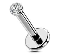 OUFER Body Piercing Threadless Labret Stud 6/8/10/12mm Lip Bars Titanium Helix Tragus Earring Piercing Jewellery 16G Push In Tragus Helix Lip Bars