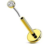 OUFER Body Piercing Titanium 18G 5/6/8/10/12mm Labret Lip Piercing Stud Threadless Tragus Conch Bar Push in Cartilage Earrings
