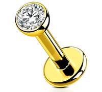 OUFER Body Piercing Titanium Internally Helix Tragus Earring Jewelry Gold Lip Bars Labret Stud 16G 6/8/10/12mm Helix Conch Lip Labret Piercing Bars