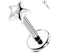 OUFER Body Piercing Titanium Labret Studs Lobe Lip Piercings 6/8mm Cartilage Flat Back Earrings Threadless Medusa 18G 16G Tragus Conch Helix Studs