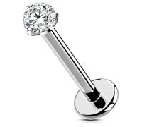 OUFER Body Piercing Titanium Push in Lip Bars Labret Stud Piercing 16G Helix Earring 6/8/10/12mm Threadless Tragus Earring Piercing Jewellery Helix Conch Lip Piercing Bars 10