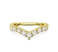 OUFER Orecchietta con Chela di Cartilagine 16G V-Shaped Orbital Conch Ring Gold Silver Tragico Rook Daith Piercing Accessori Clicker CZ In Alluminio Sterile 8-10-12mm