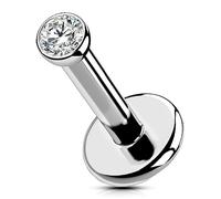 OUFER Titanium Threadless Labret 6mm/8mm/10mm/12mm - 16G Push-in Helix Tragus Lip Piercing Bars Jewellery