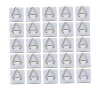 OUFGXZL 3 Set di Ganci autoadesivi for Montaggio a Parete, Senza Bisogno di Perforazione, for Una Facile Esposizione di opere d'Arte e for riporre cornici, Bianchi, 50 Pezzi*3