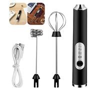 OUFGXZL Frullatore Elettrico for Uova a 3 velocità for caffè, Latte e Panna, mescolatore Automatico, Dimensioni compatte, Ricarica