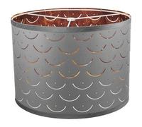 OUFGXZL Paralumi a Tamburo, paralumi Traforati Medi, paralumi Grigi di Ricambio for Lampada da Tavolo o da Terra, Facili da Montare, 12,9x12,9x9,4 Pollici(Grey)