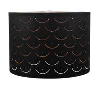 OUFGXZL Paralumi a Tamburo, paralumi Traforati Medi, paralumi Grigi di Ricambio for Lampada da Tavolo o da Terra, Facili da Montare, 12,9x12,9x9,4 Pollici(Black)