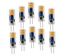 OUGEER - 10 lampadine LED G4 da 2 W, 12 SMD 2835, bianco caldo 3000 K, AC 220 V-240 V, AC 220 - 240 V, 200 lm