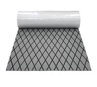 OUGPIU Finto Teak per Barca Eva Schiuma Autoadesiva Moquette Nautica Accessori Barca Pavimentazione Antiscivolo Marine Boat Decking Mat per Barche Piscina Yacht 240x40cm/240x112cm (Grigio Nero)