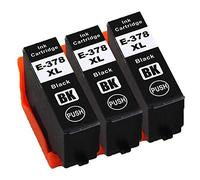 Ouguan® - Set di 3 cartucce di inchiostro Epson 378 378XL compatibili con Epson Expression Photo XP-8000 XP-8005 XP-8500 XP-8505 XP-15000 - Nero/Ciano/Magenta/Giallo/Ciano chiaro/Magenta chiaro