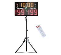 OUHFCASN Orologio elettronico con Timer da Tavolo Portatile for tabellone segnapunti di Basket con Telecomando for Fitness e Boxe Sportiva Utilizzo Multi-Scenario(Model 2)