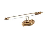 OUHFCASN Retro bronzo specchio faro LED 8W 470mm bagno camera da letto lampada cosmetica girevole pittura luce frontale Luce per esposizione artistica(Warm)