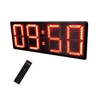 OUHFCASN Timer specifico for Competizione 12V, Grande Schermo elettronico a LED for Sport, Basket, Maratona, Corsa, conferenze Utilizzo Multi-Scenario(Two Buttons)