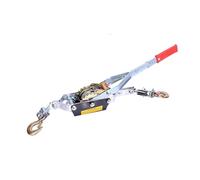 OUHFCASN Verricello da tiro 1T 2m Cavo Metallico Tenditore Manuale Cricchetto Doppio Gancio Tenditore Argano Fissaggio Corda Tenditore Corda for Carico Auto Ideale per Il Salvataggio di Veicoli