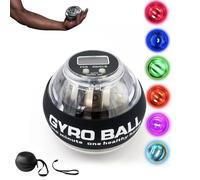 OUHKDM Curaball, rinforzatore per la Presa della Mano con contatore e Luce, Palla giroscopica ad Avvio Automatico a 6 Colori, Palla di Coppia in Metallo per Allenamento di Mano