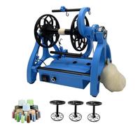 OUHKDM Filatoio Elettrico, filatoio Automatico da 12 V con capacità di 4 Once e velocità di 800 Giri/min, avvolgitore di Lana avanti/Indietro per Maglieria, Tessitura, miscelazione(Light Blue)