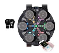 OUHKDM Macchina da Boxe Musicale per Bambini e Adulti, Gioco di Boxe da Parete con 3 modalità, 1 Paio di guantoni da Boxe, Velcro, Divertimento Musicale per la Famiglia