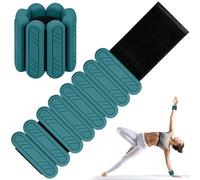 ouhos Set di 2 pesi da polso regolabili, per piedi o polso in movimento, jogging, yoga, aerobica, pilates, fitness, fitness, (verde scuro, 1kg （2x0.5 kg)