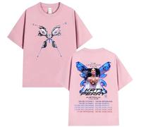 OUHZNUX Cotone T-Shirt Katy Singer Perry Stampata Manica Corta Cotone Donna O-Neck Estate Maglietta Casual Uomo Oversize Pullover Felpa XS-3XL-Pink||x_l