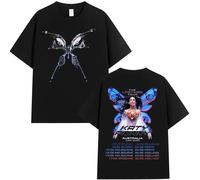 OUHZNUX Cotone T-Shirt Katy Singer Perry Stampata Manica Corta Cotone Donna O-Neck Estate Maglietta Casual Uomo Oversize Pullover Felpa XS-3XL-Black||s