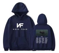 OUHZNUX Felpa con Cappuccio da Uomo Rapper NF Hope R.I.P NF Hope Merch Felpa A Maniche Lunghe Maglione Pullover Hip-Hop per Appassionati di Musica XS-3XL-Black||XS