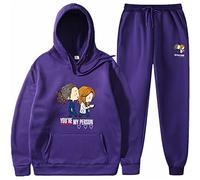 OUHZNUX Felpa con Cappuccio Greys Anatomy 2D Line American Drama Peripheral Pullover Set Divertente Felpa con Cappuccio + Pantaloni Sportivi Casual da Uomo E da Donna Round S-3Xl