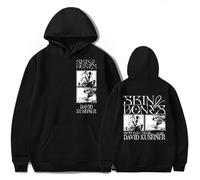 OUHZNUX Felpe con Cappuccio Uomo David Kushner Merch Felpe con Cappuccio Stampate Donna Manica Lunga Pullover Unisex Hip Hop Cantante Felpa con Cappuccio Abbigliamento XS-3XL-Black||XS