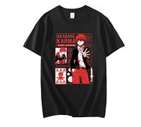 OUHZNUX Magliette Uomo Assassination Classroom Klassieke Maglietta Vrouwen Mannen Grappige Cartoon Karma Akabane Grafische Magliette Nagisa Shiota Maglietta Anime Cosplayt Shirt Top Xs-4Xl