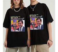 OUHZNUX T Shirt da Uomo Michael Scott Omaggio T-Shirt The Office Womens Tshirt Vintage T-Shirt Magliette Divertenti Xs-4Xl