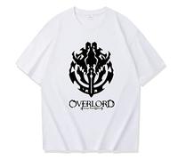 OUHZNUX T-Shirt Overlord Anime Graphic T Shirt Ainz Ooal Abito T-Shirt Streetwear Moda Unisex Uomo/Donna Cotone Magliette Xs-3Xl