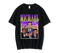 OUHZNUX T Shirts Michael Scott Unisex Magliette Tribute The Office Uomo Magliette Serie TV Dwight Schrute Steve Carell Magliette Casual Fashionshort Sleeve Cotton Oversize Xxs-3Xl