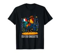 Oui Baguette French Meme Bread Gallo Amante Francofilo Maglietta