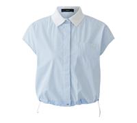 Oui - Camicia Cropped - -Blouses & Shirts -Donna -Blu -L