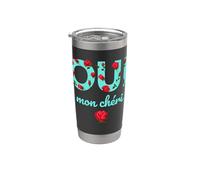 Oui Mon Cheri Cool French Expression Quotes Graphic Designs Bicchiere termico in acciaio inox doppia parete