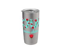 Oui Mon Cheri Cool French Expression Quotes Graphic Designs Bicchiere termico in acciaio inox doppia parete