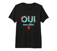 Oui Mon Cheri Cool French Expression Quotes Graphic Designs Maglietta Premium