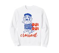 Oui Oui Croissant, Cane Divertente, Meme Francese Felpa