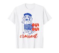 Oui Oui Croissant, Cane Divertente, Meme Francese Maglietta