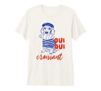Oui Oui Croissant, Cane Divertente, Meme Francese Maglietta Premium