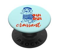 Oui Oui Croissant, Cane divertente, Meme francese PopSockets PopGrip Adesivo
