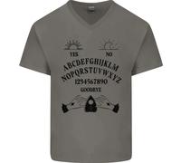 Ouija Board Scuro Magia Nera Voodoo Uomo Scollo A V Cotone T-Shirt