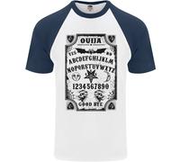 Ouija Board Voodoo Demoni Spiriti Halloween DA UOMO S/S Baseball T-Shirt