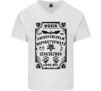Ouija Board Voodoo Demoni Spiriti Halloween da Uomo Scollo A V Cotone T-Shirt
