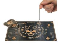 Ouija Style Chancination Board - Planchette in legno intagliato, Energy Plate | Base a pendolo di design a stella, piastra mistica Basswood per la pratica spirituale, decorazione per la casa degli