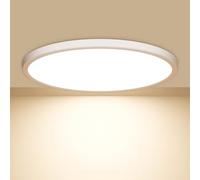 OUILA Ø22CM Plafoniera LED Soffitto, 18W 4000K Lampada da Soffitto Moderna 1600LM Plafoniera Camera da Letto per Corridoio, Cucina, Soggiorno, Ufficio, Garage, Cantina, Sala, Balcone - Bianco Naturale