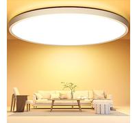 OUILA Ø40CM Plafoniera LED Soffitto 36W, 3000K Lampadario 3600LM Moderna Rotonda da Bagno IP44 Impermeabile per Camera da Letto, Cucina, Balcone, Ufficio, Soggiorno