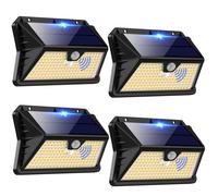OUILA Faro LED Esterno con Pannello Solare 4 Pezzi Luce Solare LED Esterno con