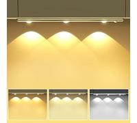 OUILA Luce Armadio 30cm Luce Sottopensile con Sensore di Movimento 4 Modalità, 3 Temperatura Colore, Luminosità Regolabile 1200mAh senza fili Luci notturne multifunzionale per Vetrina, Armadio