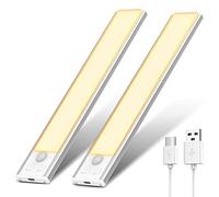 OUILA Luce Armadio LED, Armadio Led con Sensore di Movimento, 20.5CM Magnetica Ricaricabile Luce Sottopensile Dimmerabile Lampada per Cucina Scale Soggiorno Bagno Camere da Letto